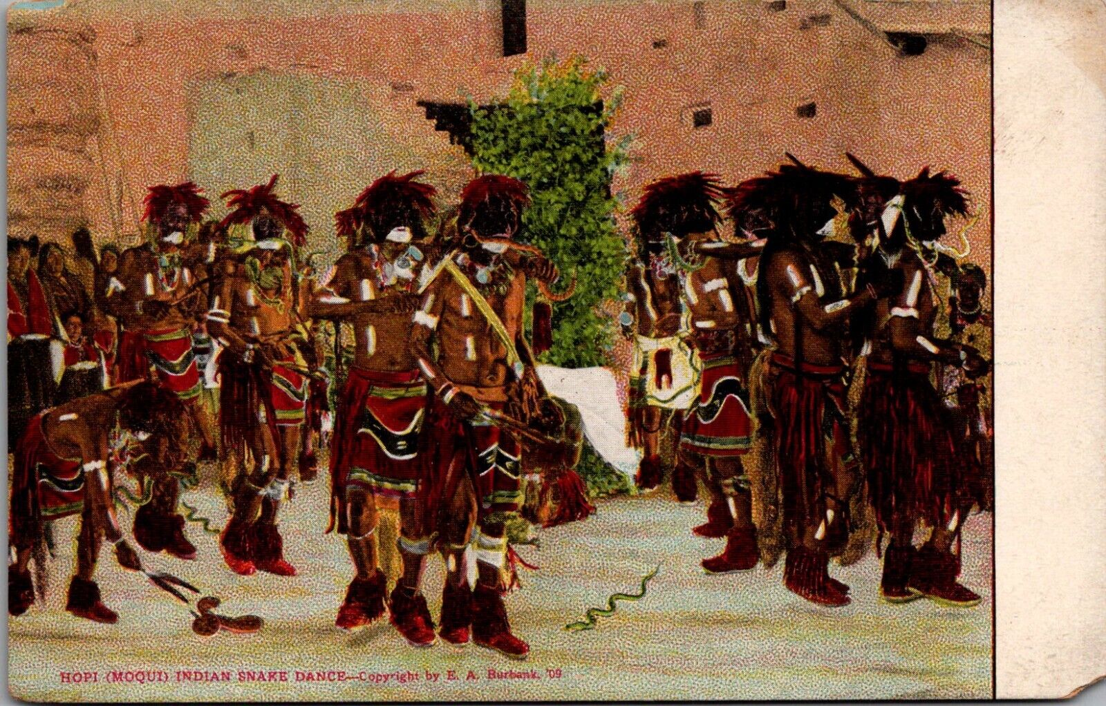 Postcard Hopi (Moqui) Indian Snake Dance; Walpi, Arizona   Ak