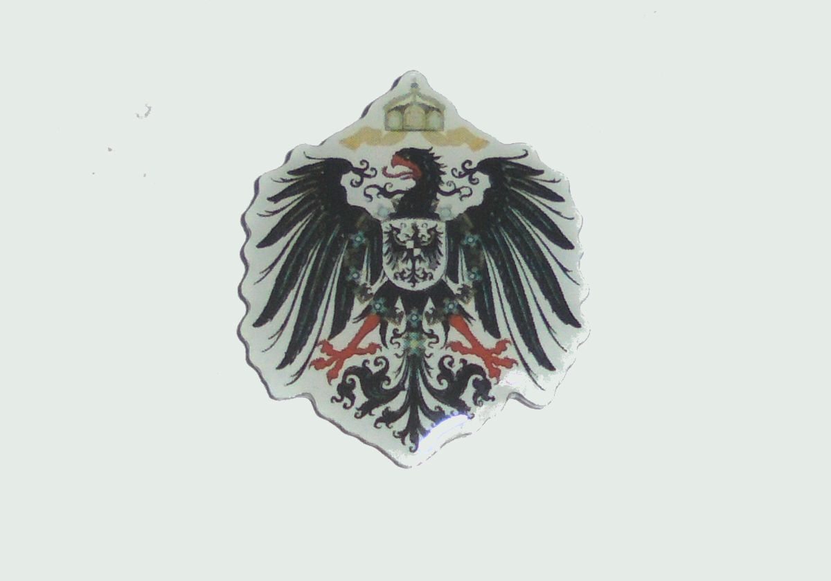 Royal German Prussian War Black Battle Eagle Empire Kingdom Crest Card Seal Pin