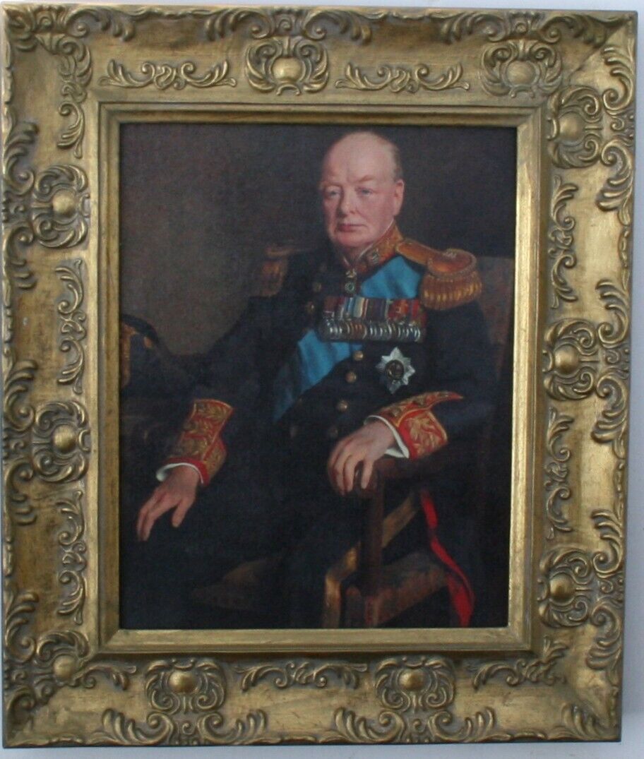 Sir Winston Churchill Framed Picture, Reproduction Picture