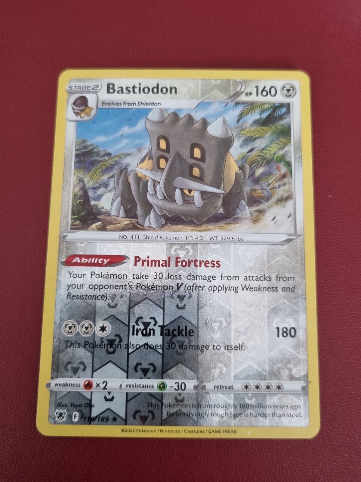 Bastiodon 110/189 Pokemon Card Sword Shield Astral Radiance Rare Reverse Holo 