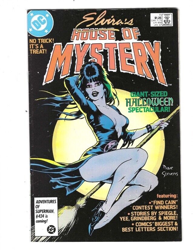 Elvira\'s House of Mystery #11 1987 VF+ Beauty Dan Stevens Cover Halloween