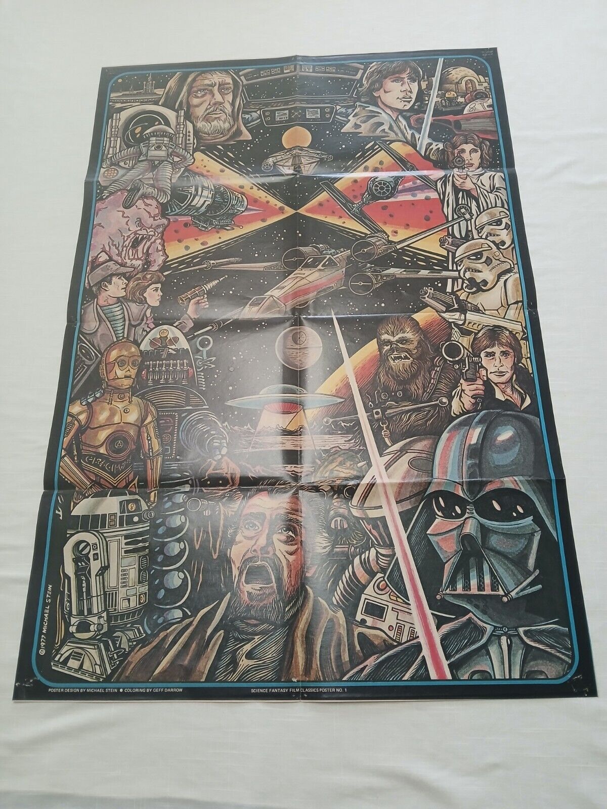 Vintage Star Wars Poster Folded VG