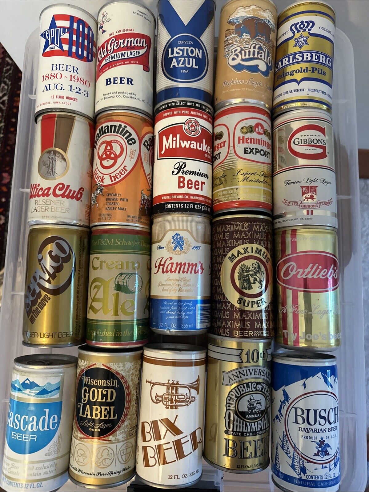 vintage beer cans lot
