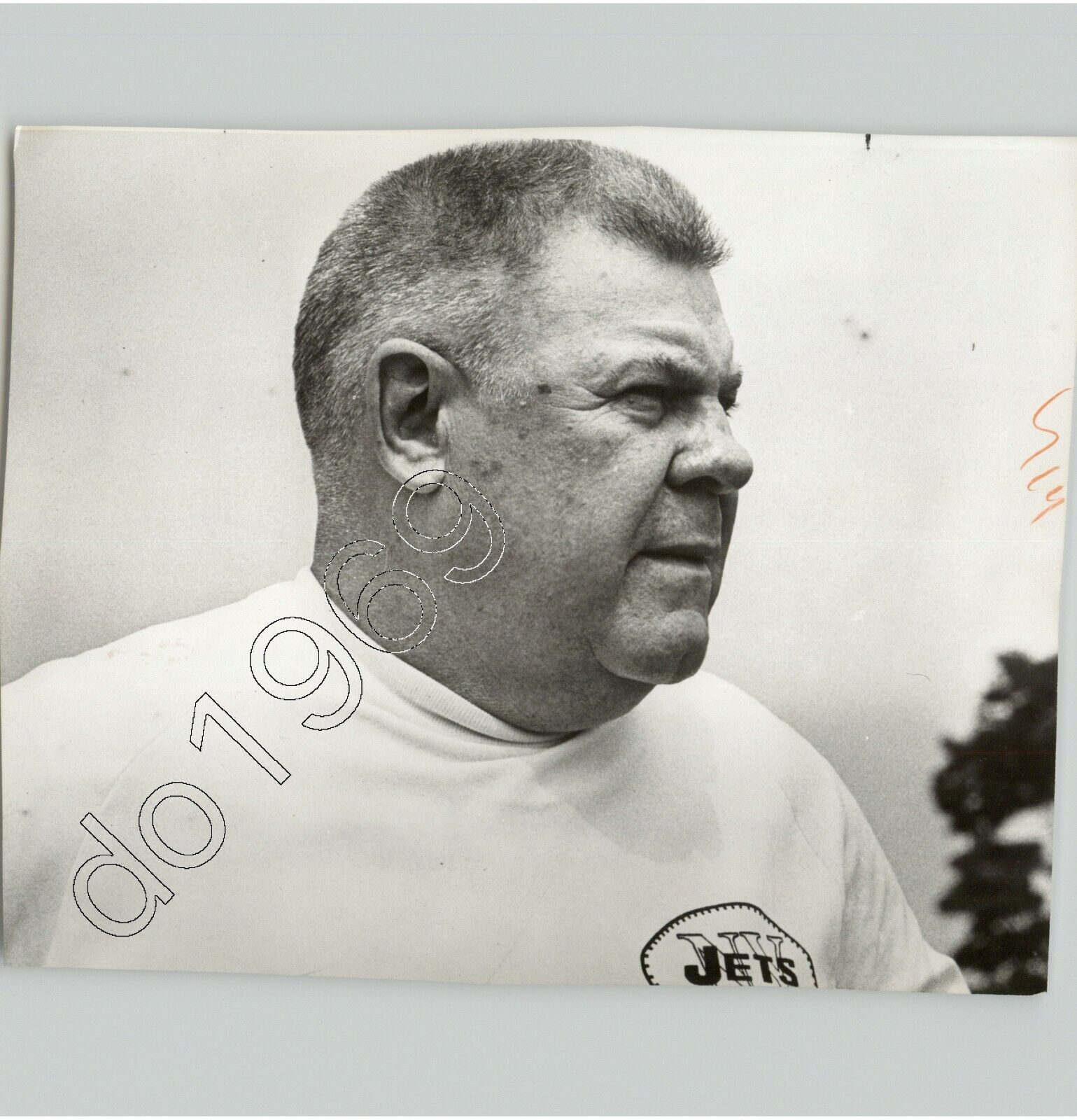 Profile Shot Of NEW YORK JETS Head Coach WEEB EBANK FOOTBALL 1970 Press Photo