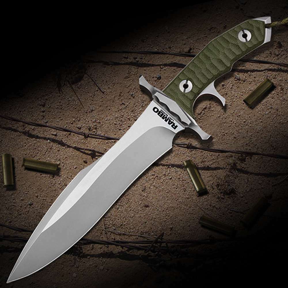 Rambo Last Blood Heartstopper Bowie Full Tang Fixed Blade Knife RB9415 15\