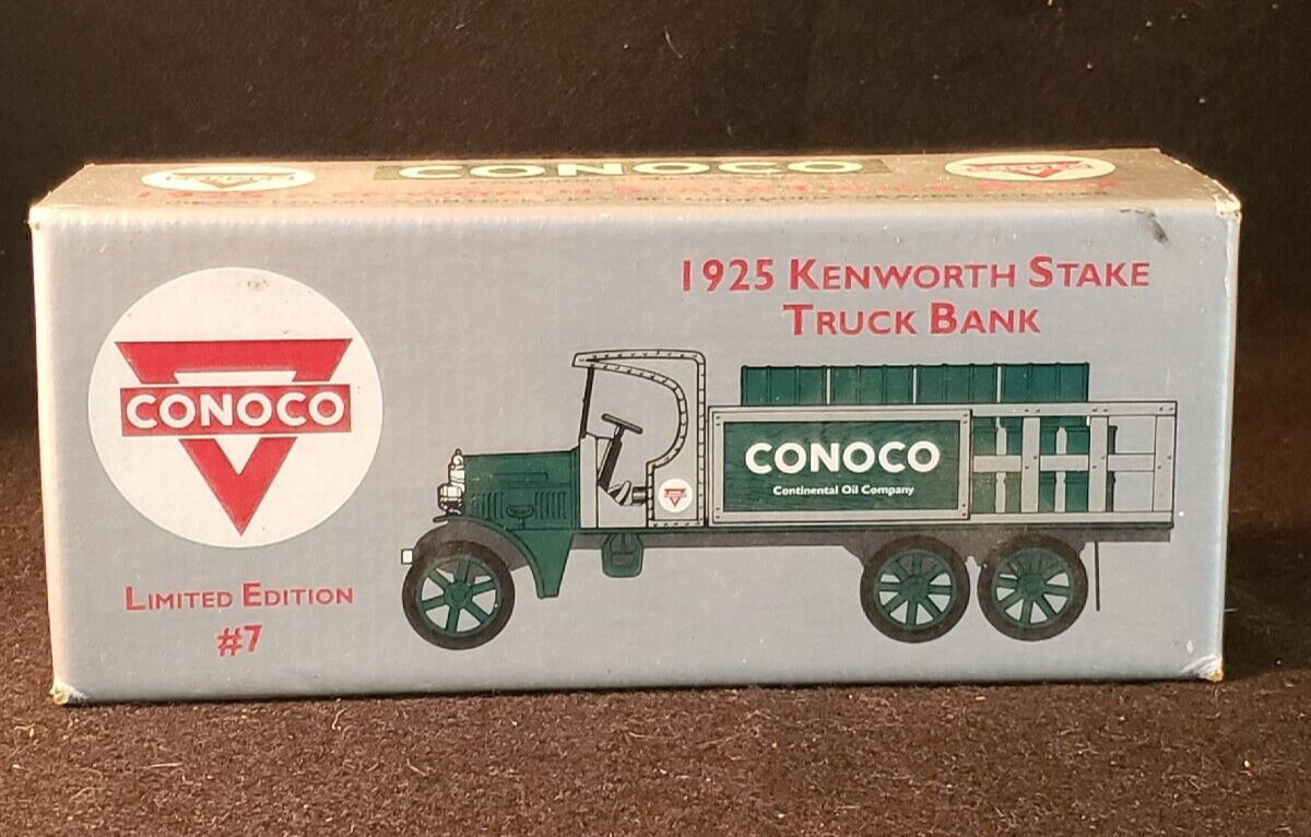 Conoco 1925 Kenworth Stake Truck Bank Limited Edition #7 ERTL 2778 1993 NIB
