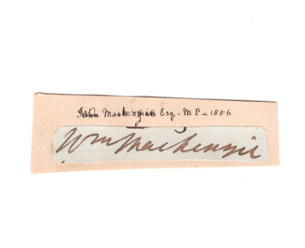 William Forbes Mackenzie (1807–1862) Signed Clip / Autographed Temperance