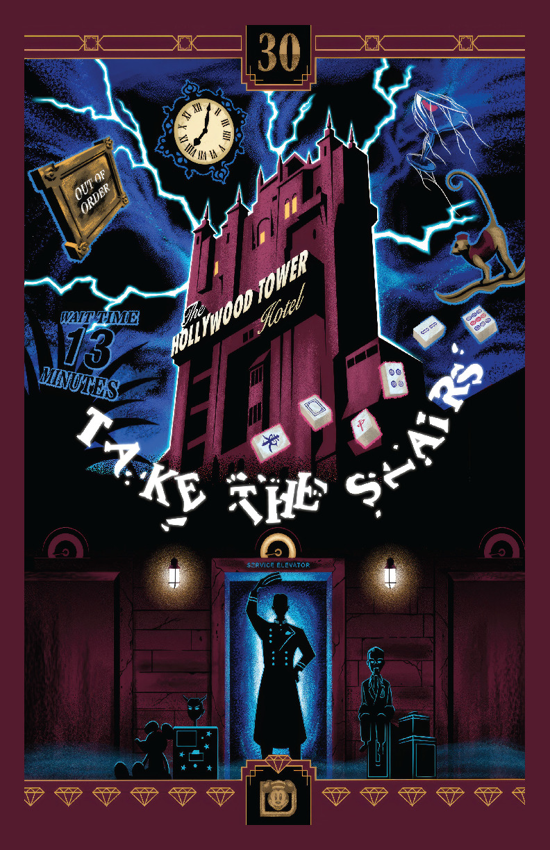 Hollywood Tower of Terror MGM Studios Disney World 30th Anniversary Poster