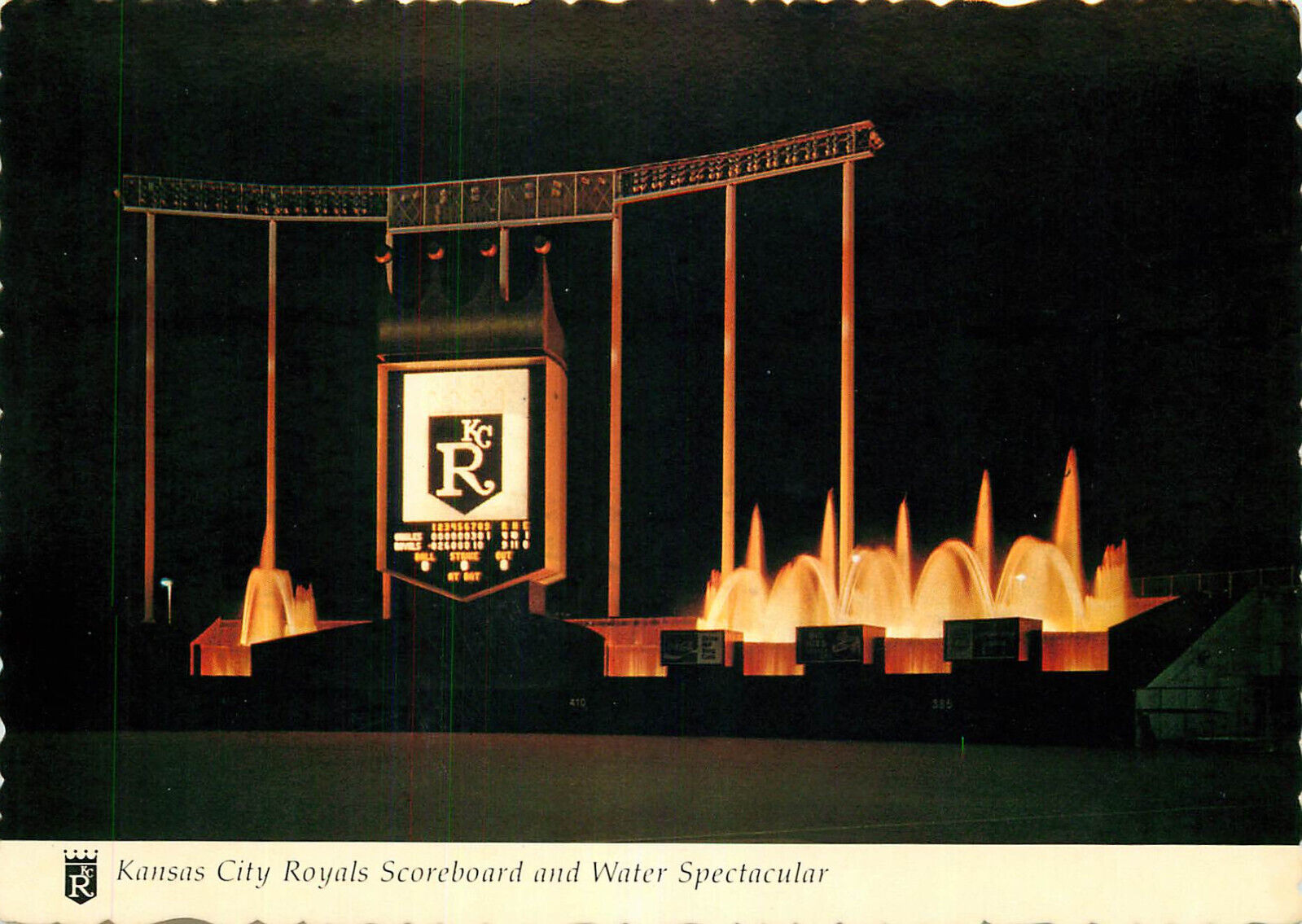 Postcard Kansas City Royals Scoreboard & Water Spectacular in Kansas City, MO