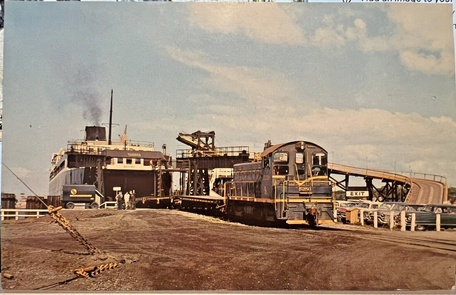 c1960\'s C & O Loading Docks Ludington Michigan MI Vintage Unposted Postcard