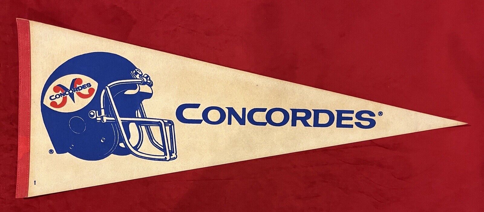 Rare Vintage Montreal Concordes 29 Inch Pennant CFL Football Defunct Alouettes