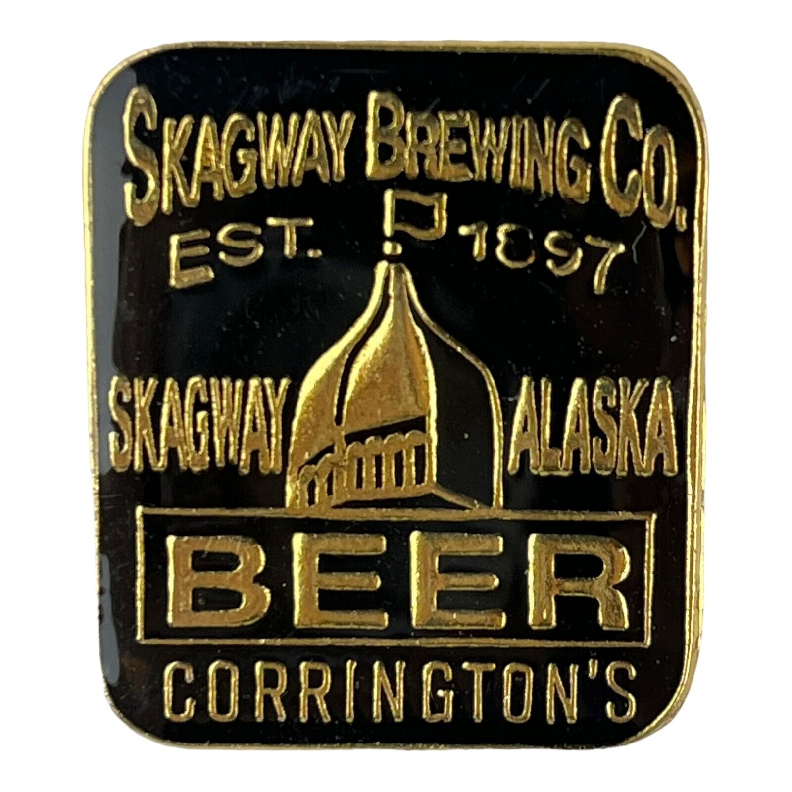 Skagway Brewing Company Alaska Lapel Hat Pin Vintage Travel Souvenir Gift