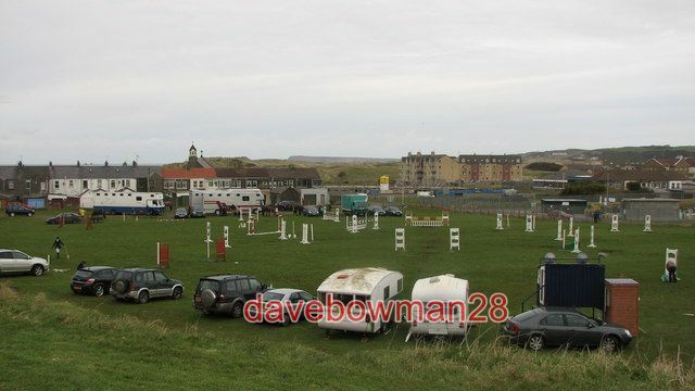 PHOTO  HORSE JUMPING ARENA A LARGE GRASSY AREA ON THE FRINGES OF PORTRUSH KNOWN
