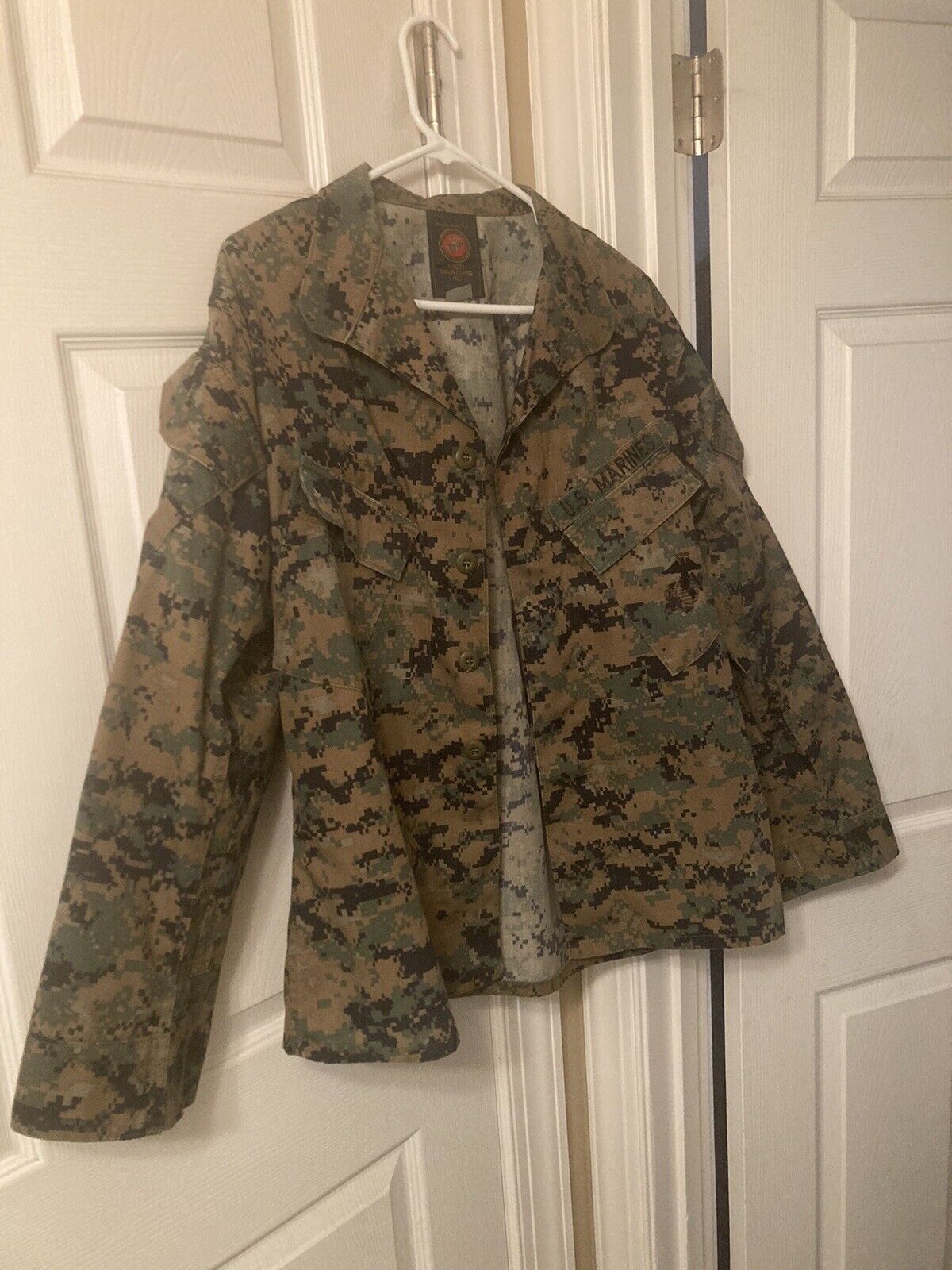 USMC Marine Shirt Blouse Woodland MARPAT Camouflage Medium Short Insect Guard