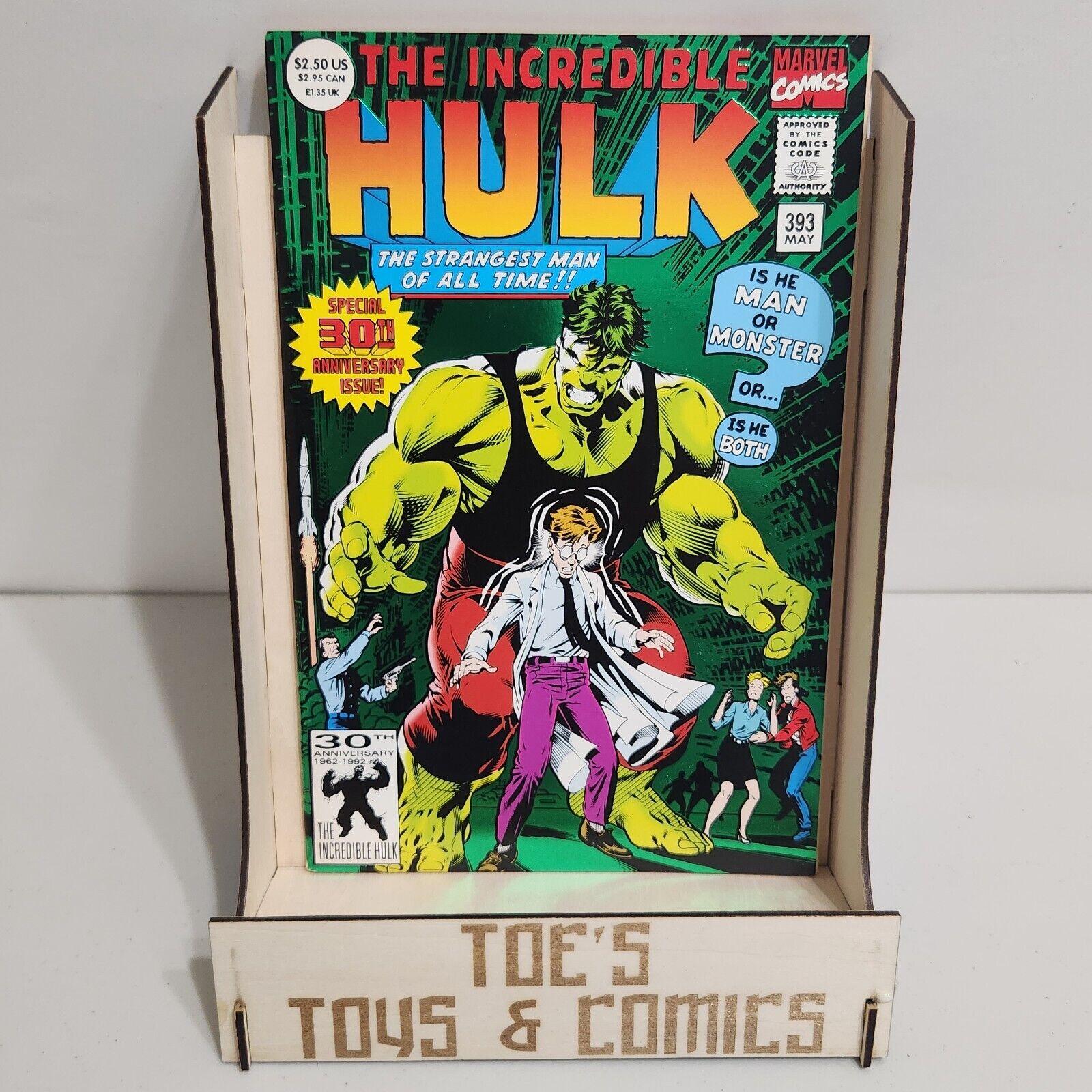 THE INCREDIBLE HULK #393 Green Foil 30th Anniversary NM- Marvel Comics