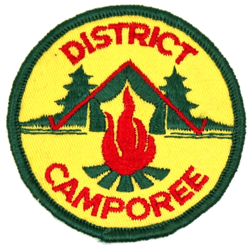 Vintage 1968 Generic District Camporee Patch Boy Scouts BSA Gauze Back