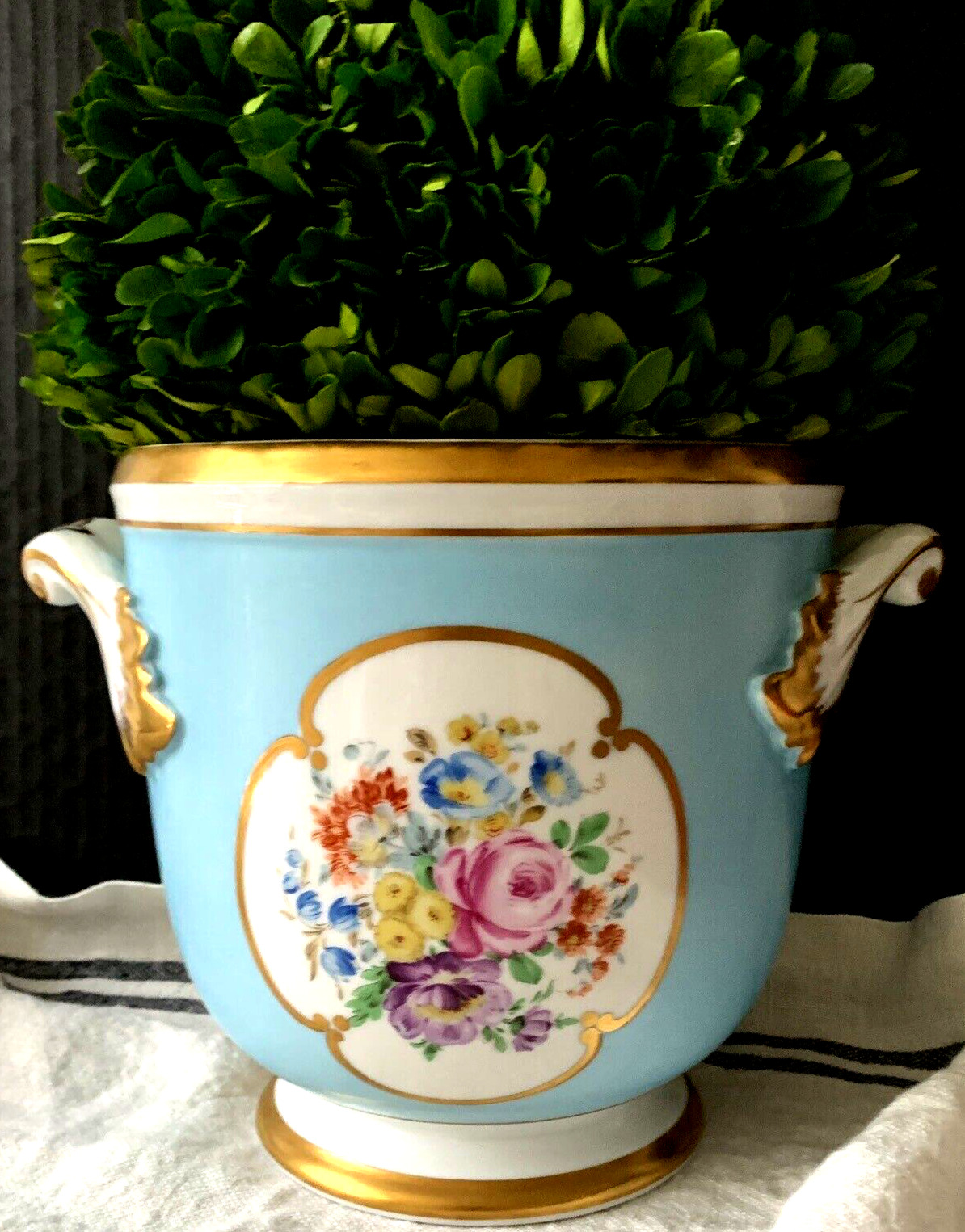Vintage Vista Alegre Porcelain Cache Pot Planter