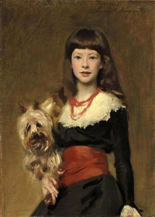 Oil painting young Miss-Beatrice-Townsend-1882-John-Singer-Sargent-oil-painting