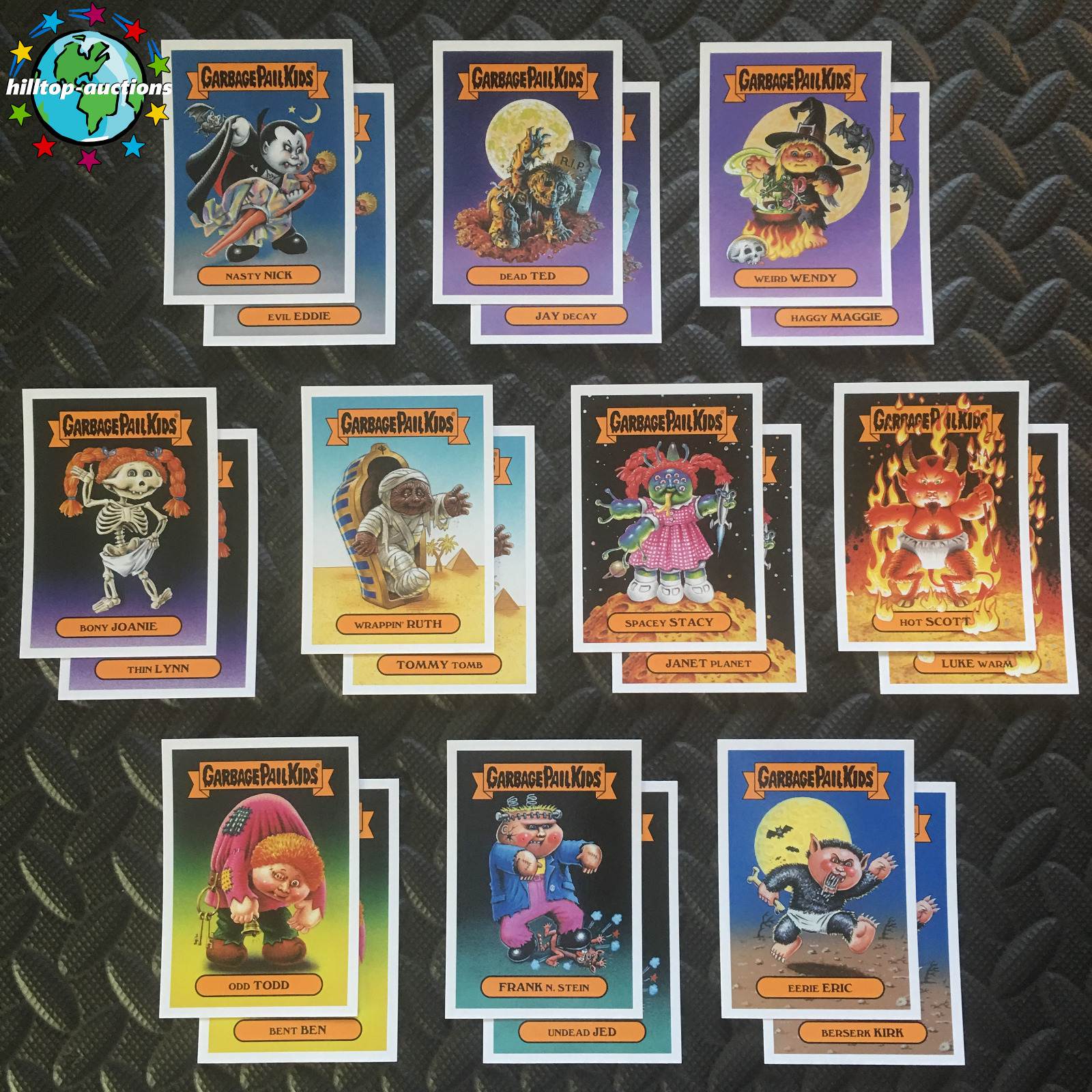 GARBAGE PAIL KIDS OH THE HORROR-IBLE CLASSIC MONSTER 20-CARD SET 2018 +WRAPPER