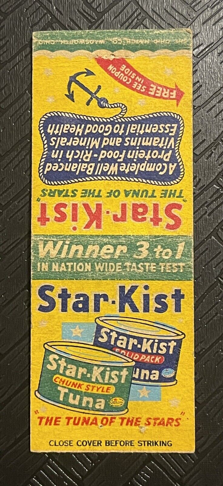 Star-Kist Tuna Vintage Bobtail Matchbook Cover