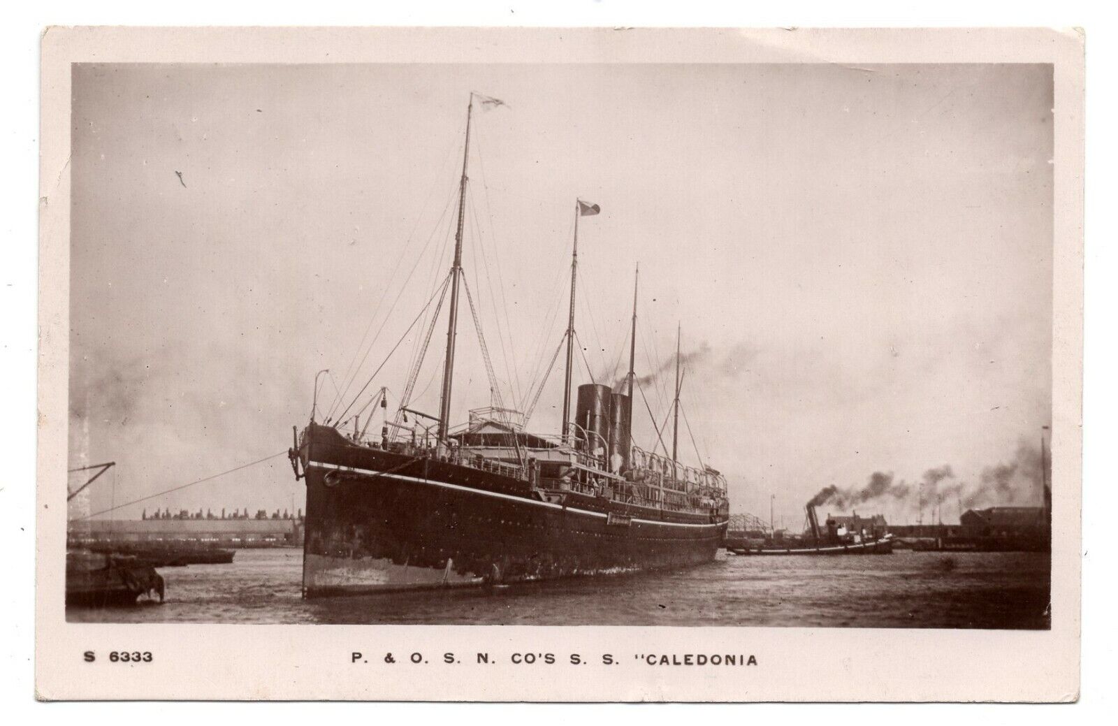 Peninsular & Oriental Steam Nav. SS CALEDONIA 1894-25 W H Smith & Son 1912 RPPC