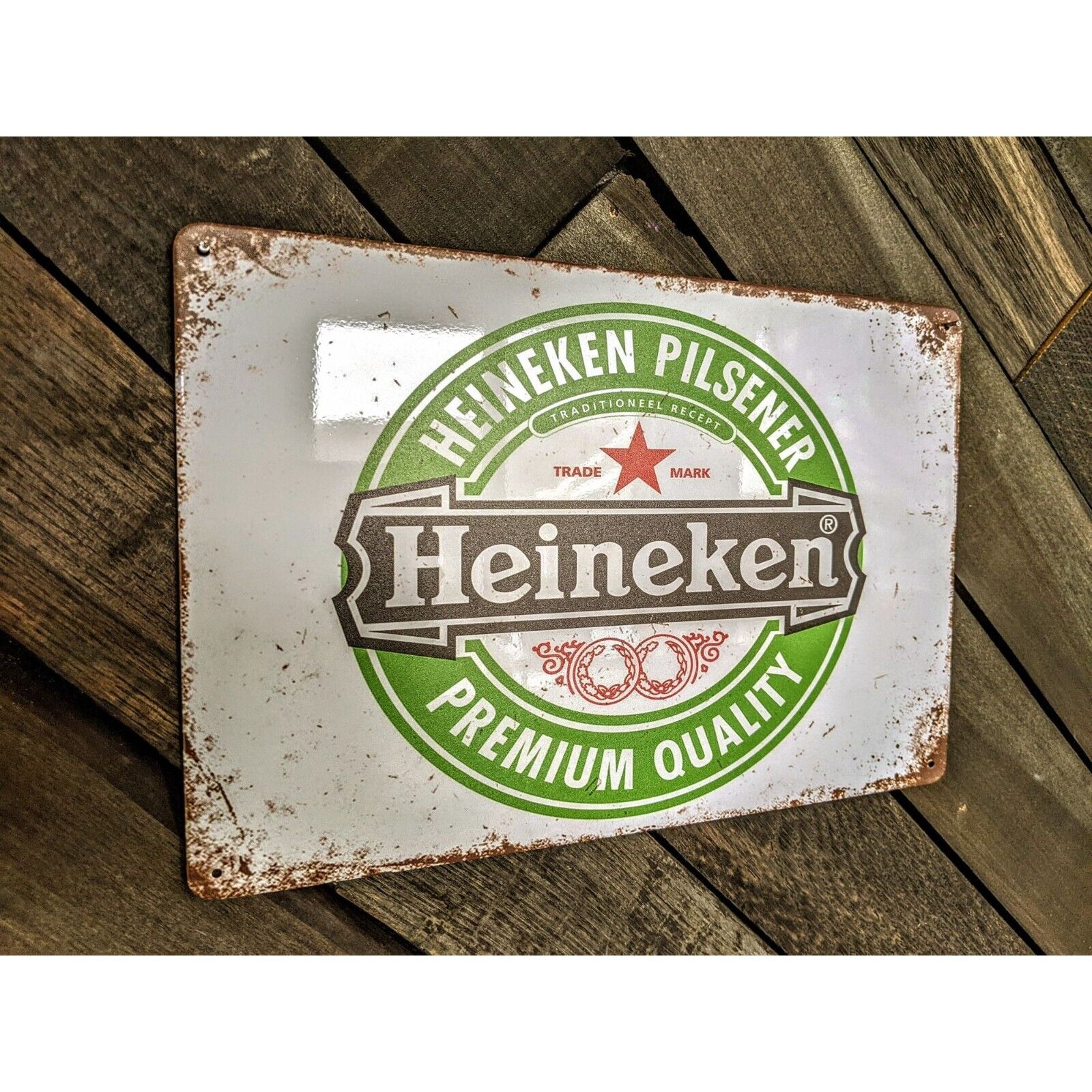 Heineken Vintage Style Sign - Beer Signs - 12in x 8in