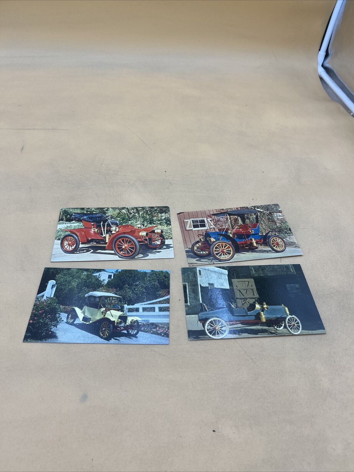 1903 MITCHELL 1906 AUTOCAR ROADSTER 1912 BRUSH AND FLANDERS POSTCARDS SET