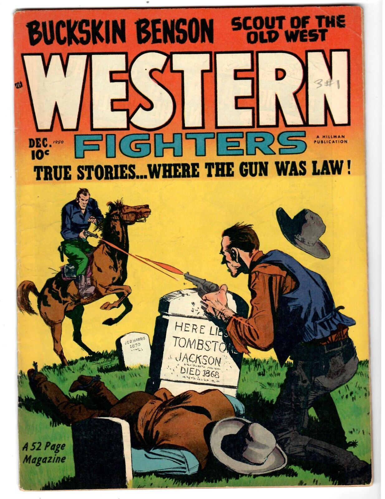 Western Fighters Vol. 3 #1 (1950) Hillman Periodicals Very Good