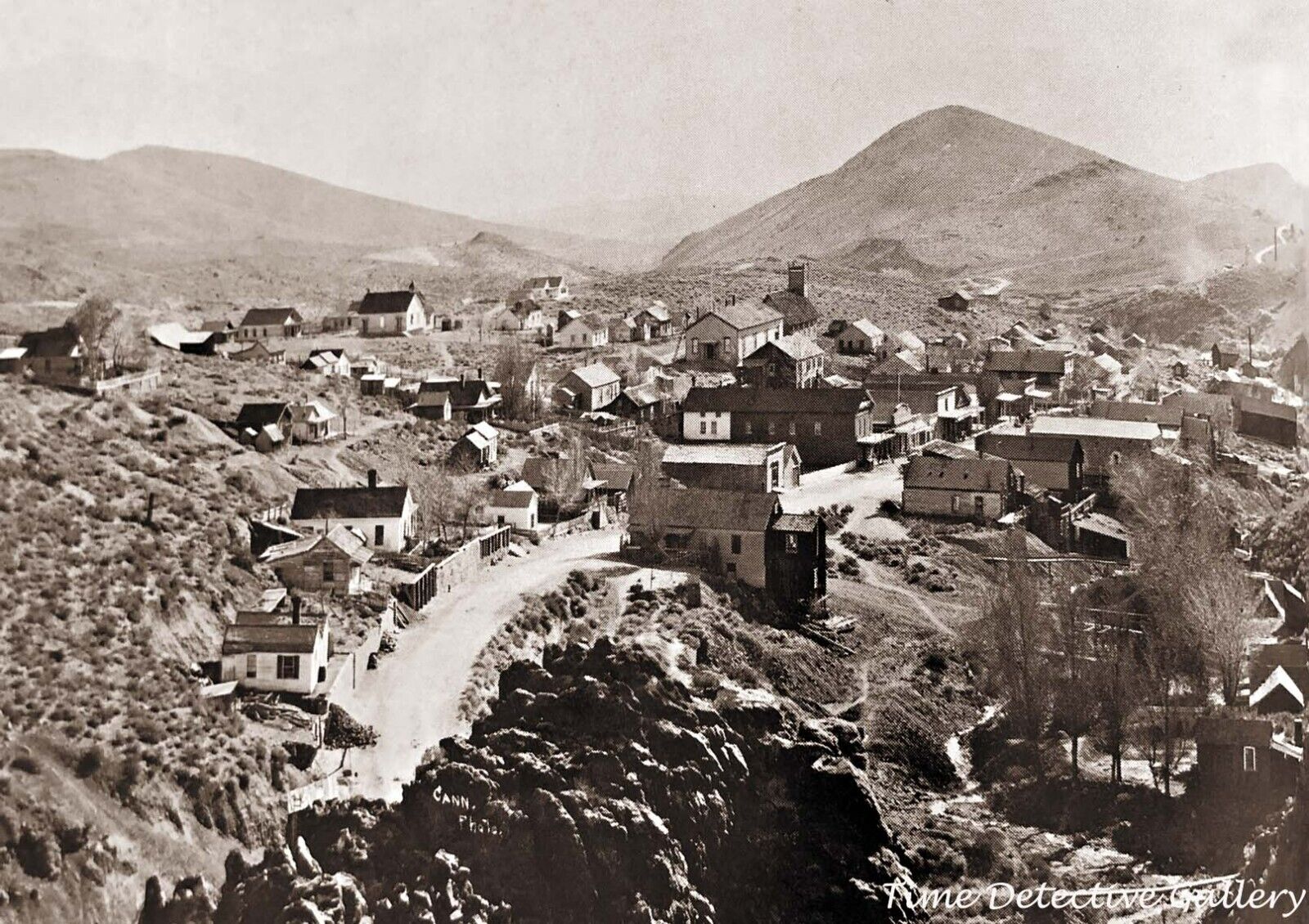 A View of Silver City, Nevada in the 1870s - Historic Photo Print