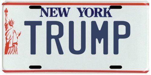 President Donald Trump New York 1980's License plate