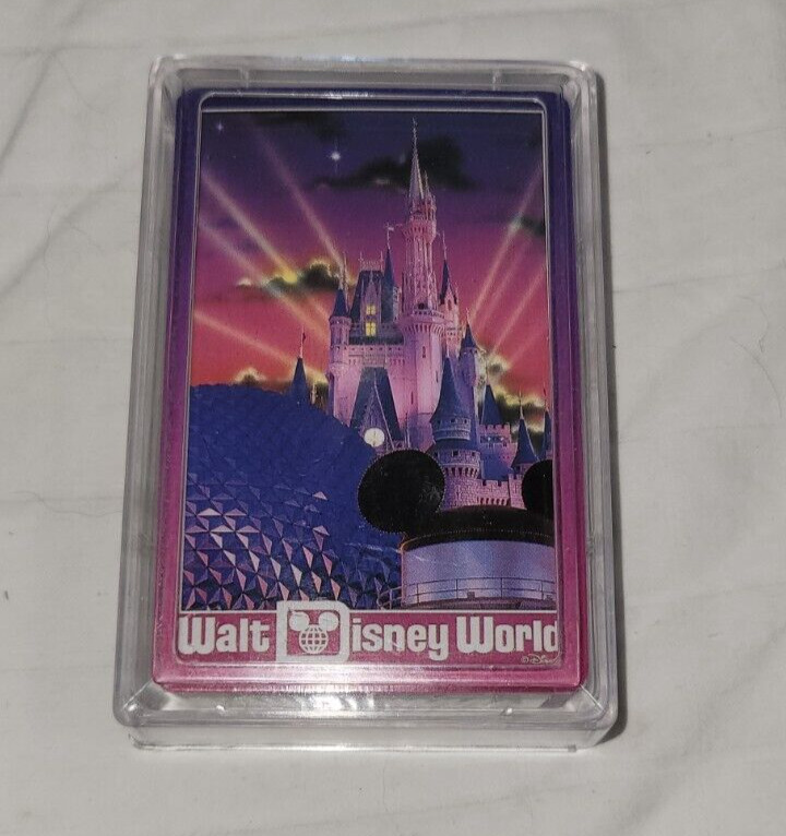 Vintage Walt Disney World Cinderella's Castle 3 Parks Playing Cards NEW