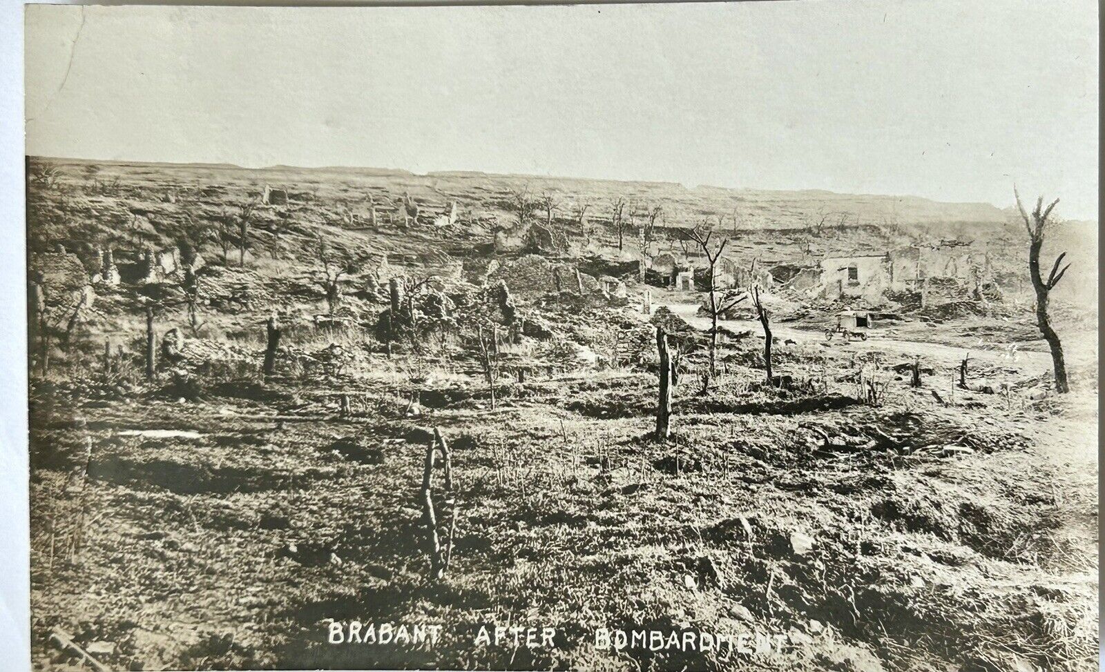Brabant Belgium After German Bombardment. Real Photo Postcard. 1944. RPPC WWII