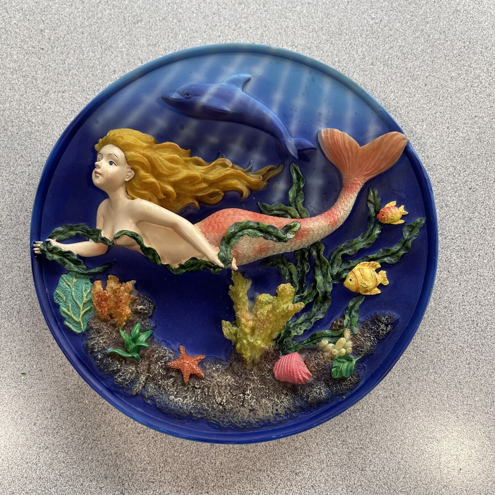 Vintage Avery Creations Mermaid 3D Plate Folktales And Fantasy 1998 