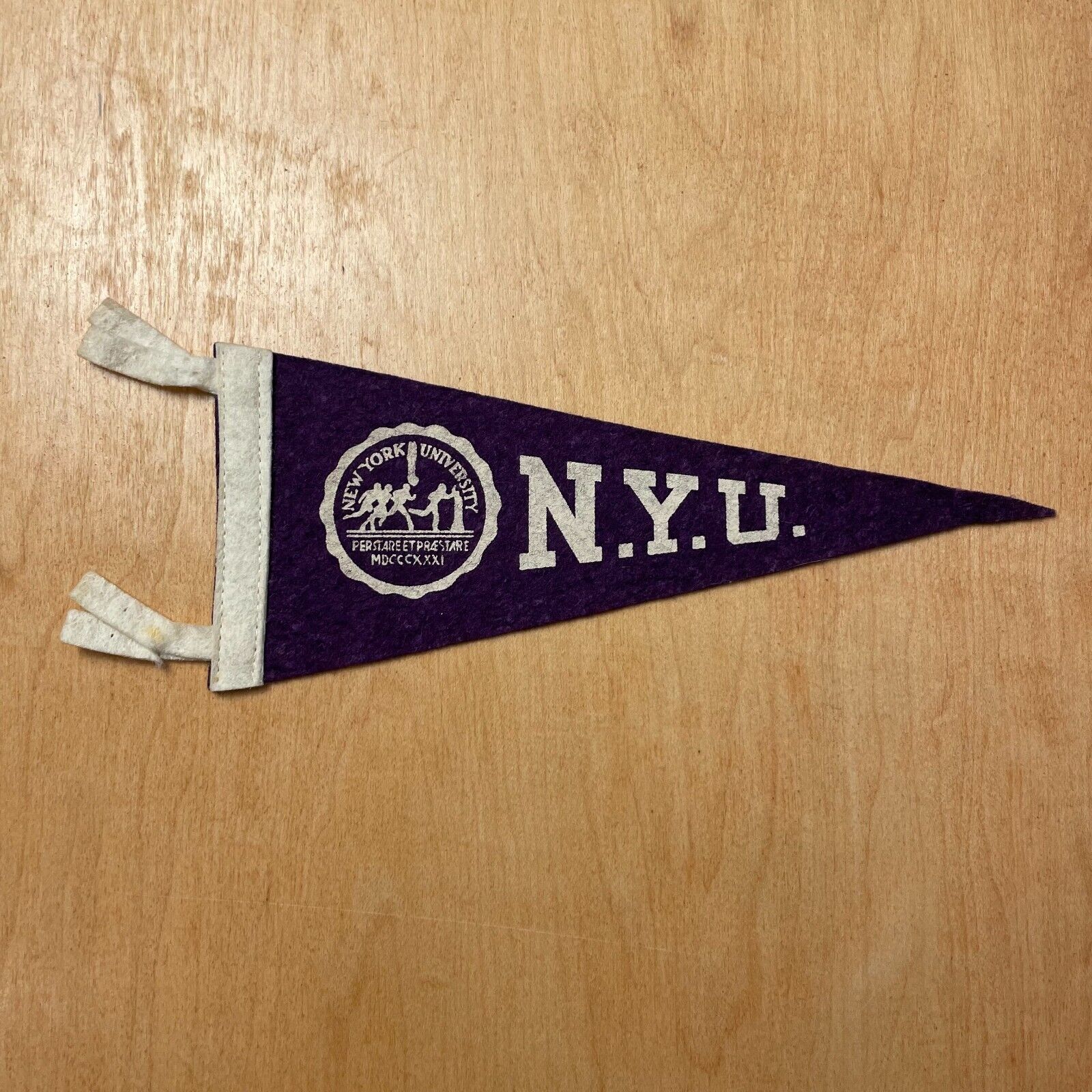 Vintage 1950s New York University 4x9 Felt Pennant Flag
