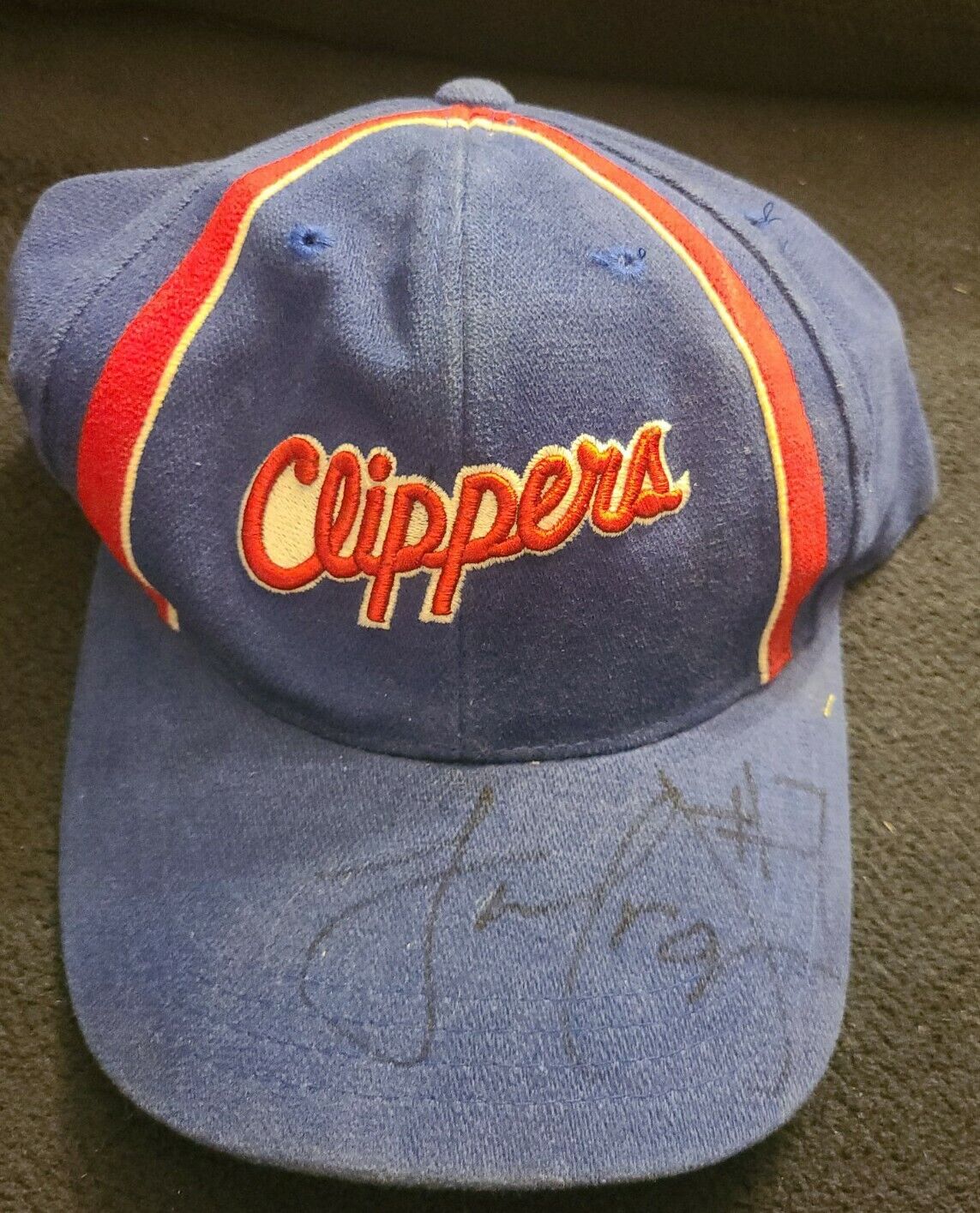 LAMAR ODOM SIGNED LOS ANGELES CLIPPERS HAT ROOKIE SIGNATURE LAC W/COA+PROOF RARE