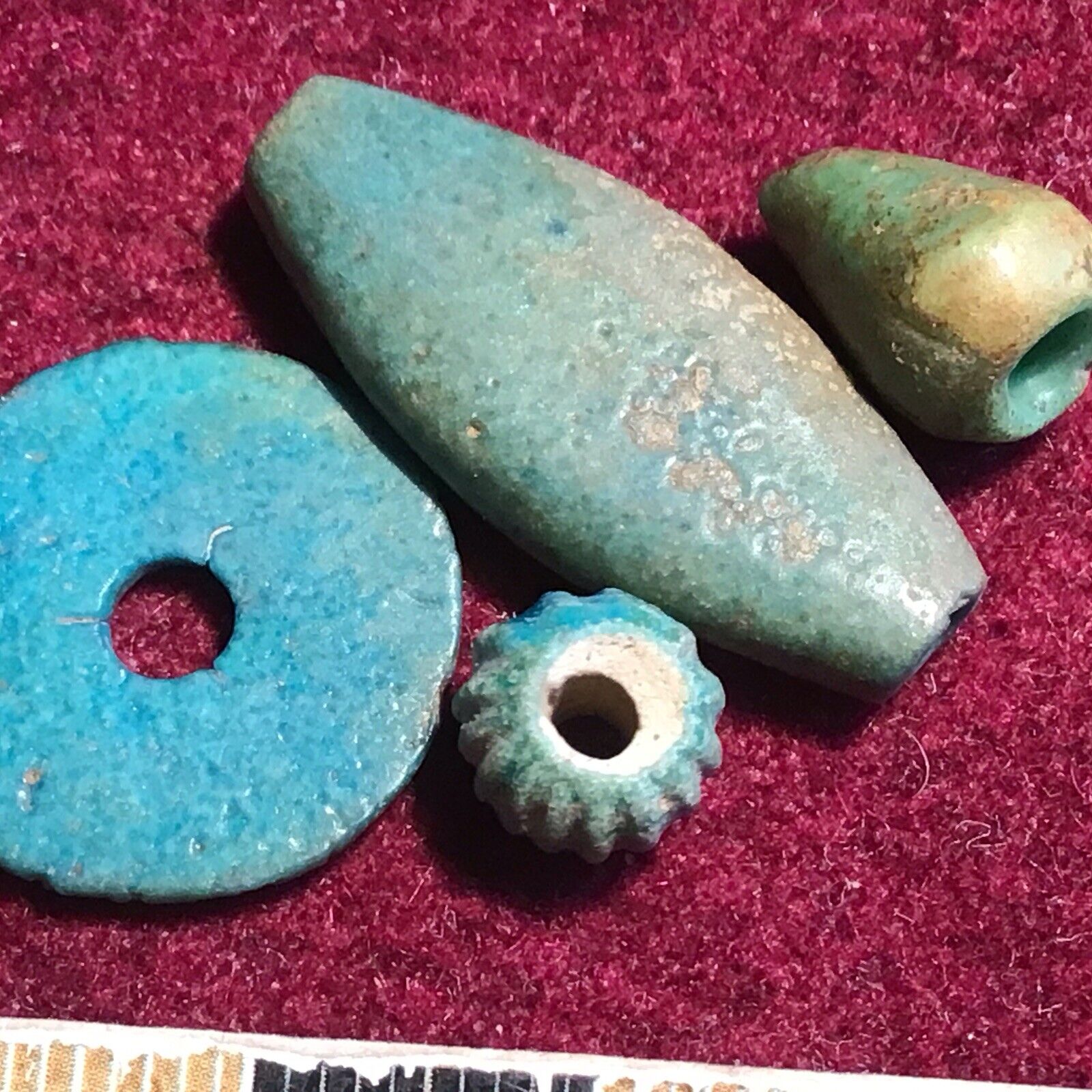 New kingdom, Ancient Egypt Faience  Large BEADS - 18-20th Dynasty