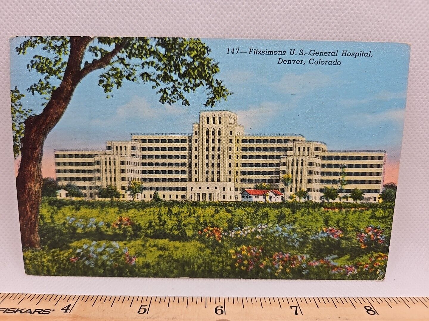 Vintage Linen Postcard Denver Colorado Fitzsimons US General Hospital