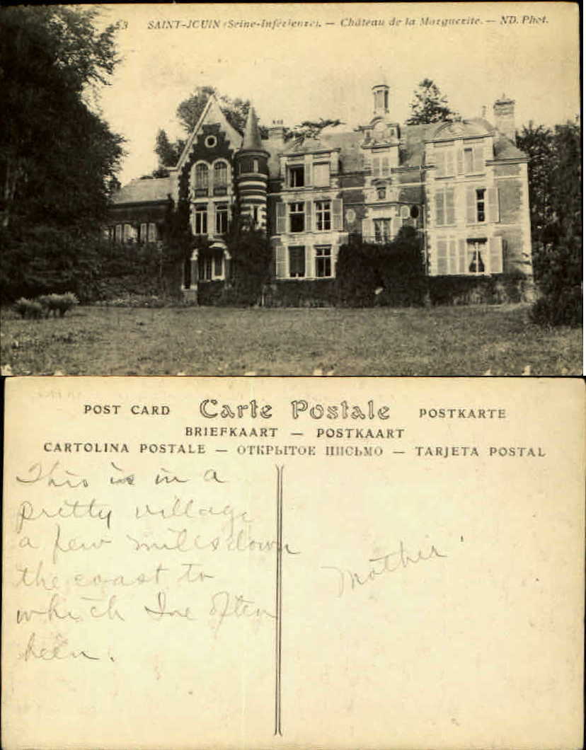 Saint-Jouin Chateau de la Marguerite ~ vintage postcard