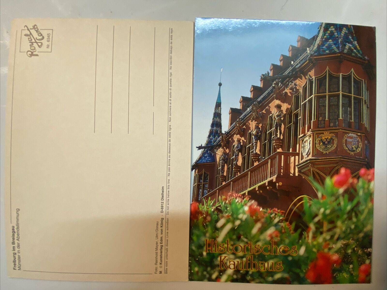 Vintage Historisches Kaufhaus Freiburg im Breisgau Post Card Royal Cards Nr6348