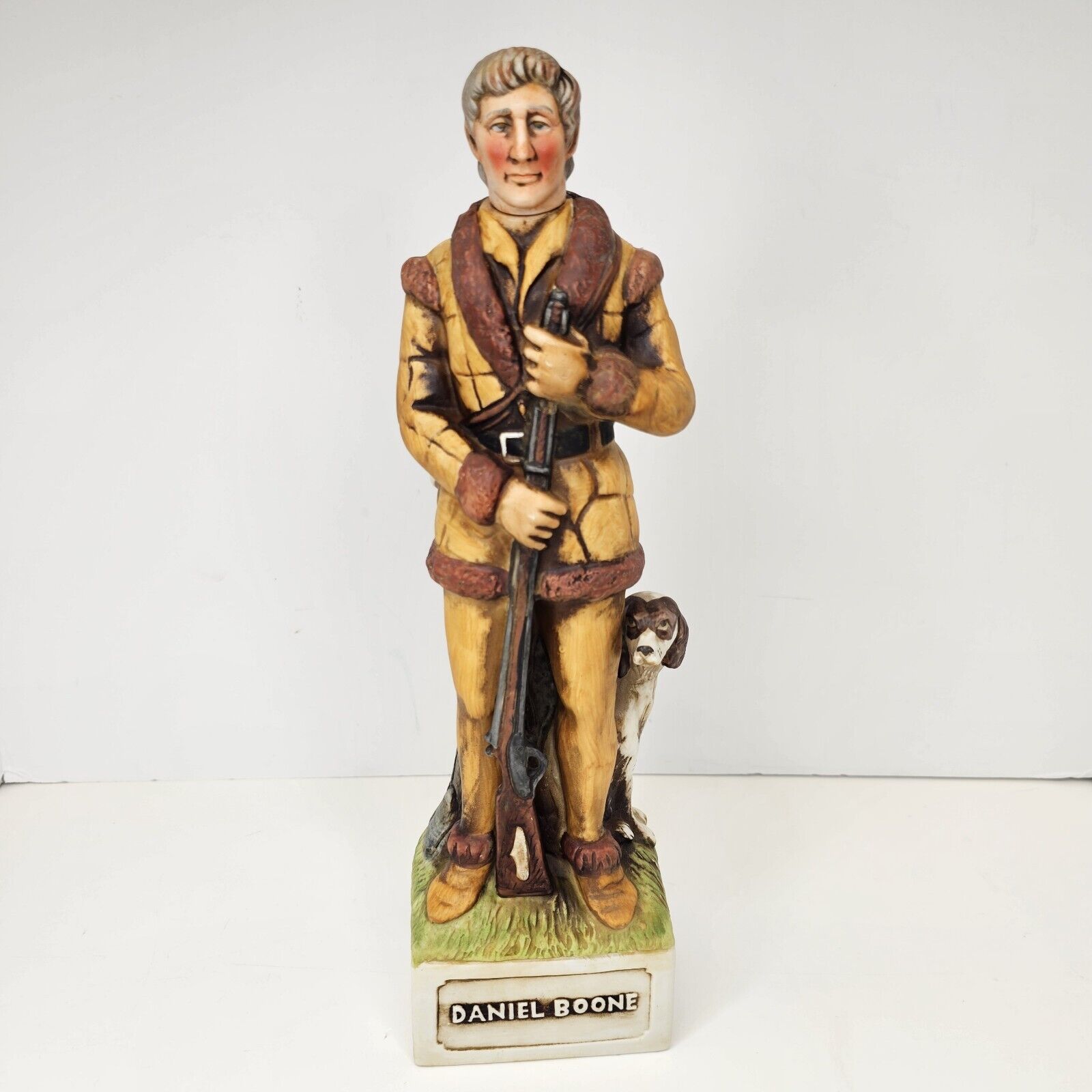 McCormick Decanter Daniel Boone Sculptural Hand Painted Porcelain Frontiersman