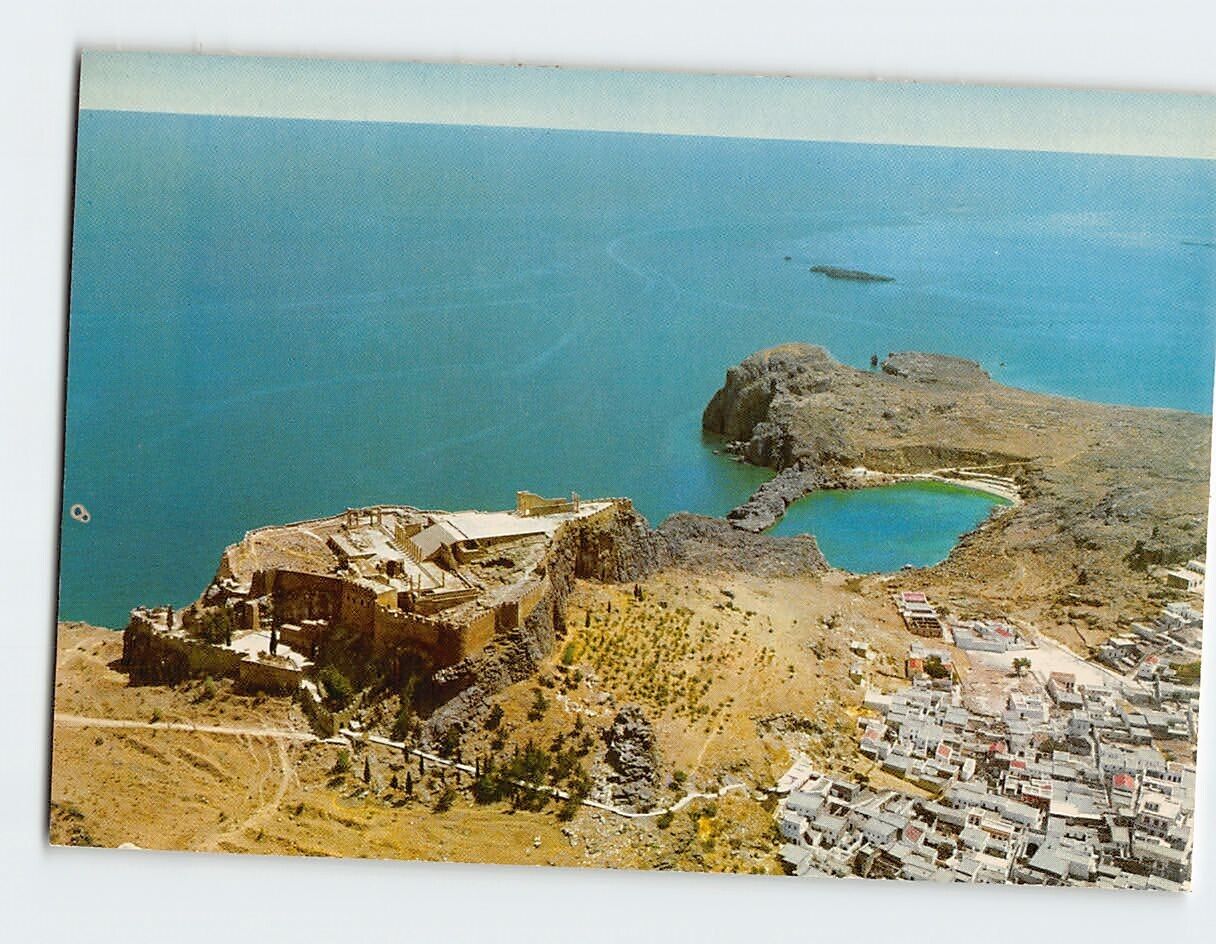 Postcard General view of Lindos, Greece