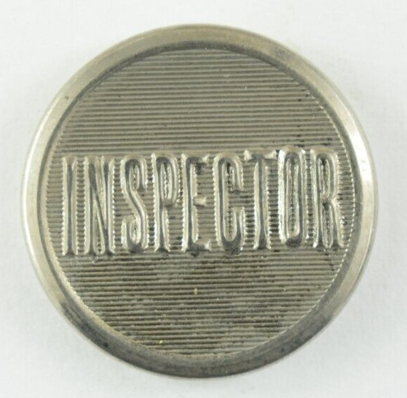 1880\'s-90\'s Inspector Railroad Employee Vintage Original Uniform Button L10C