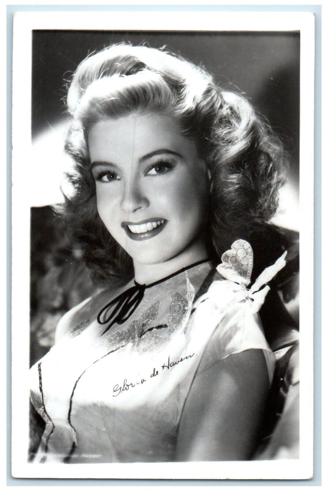 c1940\'s Gloria Dehaven Actress Studio Portrait RPPC Photo Vintage Postcard