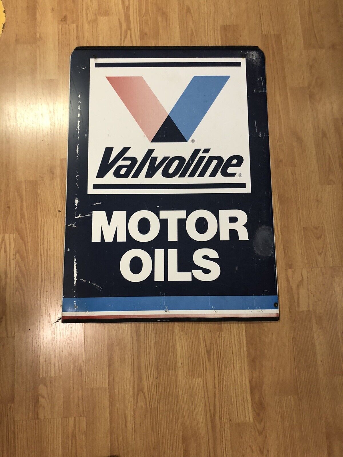 Valvoline Oil Double Side Metal Sign 33”x24”