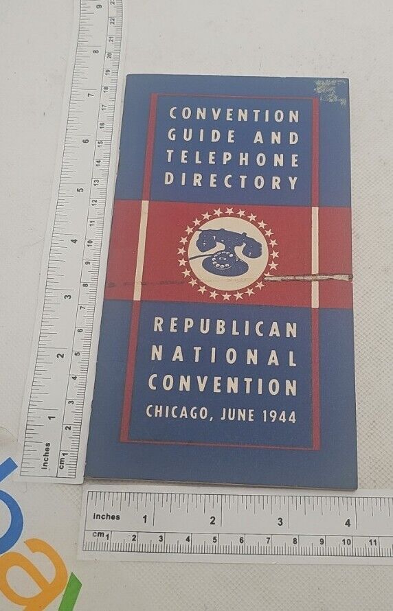 VTG RNC Convention Guide And Directory 1944 Chicago Illinois politics election 