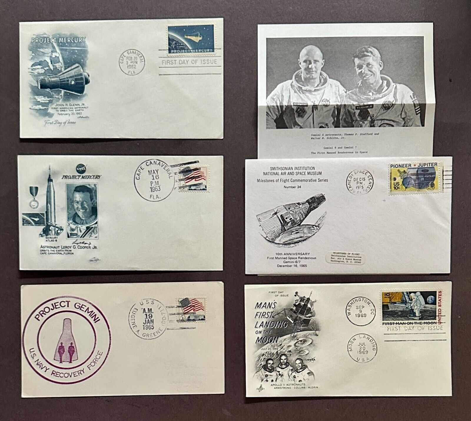 StampTLC US Project Mercury Gemini First Space Rendezvous Glenn Cooper 1962 1965