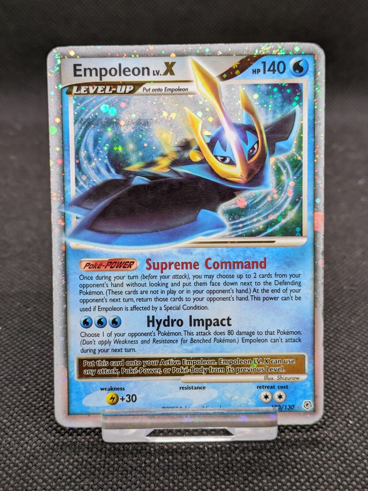 Pokemon Empoleon Lv.X 120/130 D&P Diamond And Pearl Base Set LP EXCELLENT 