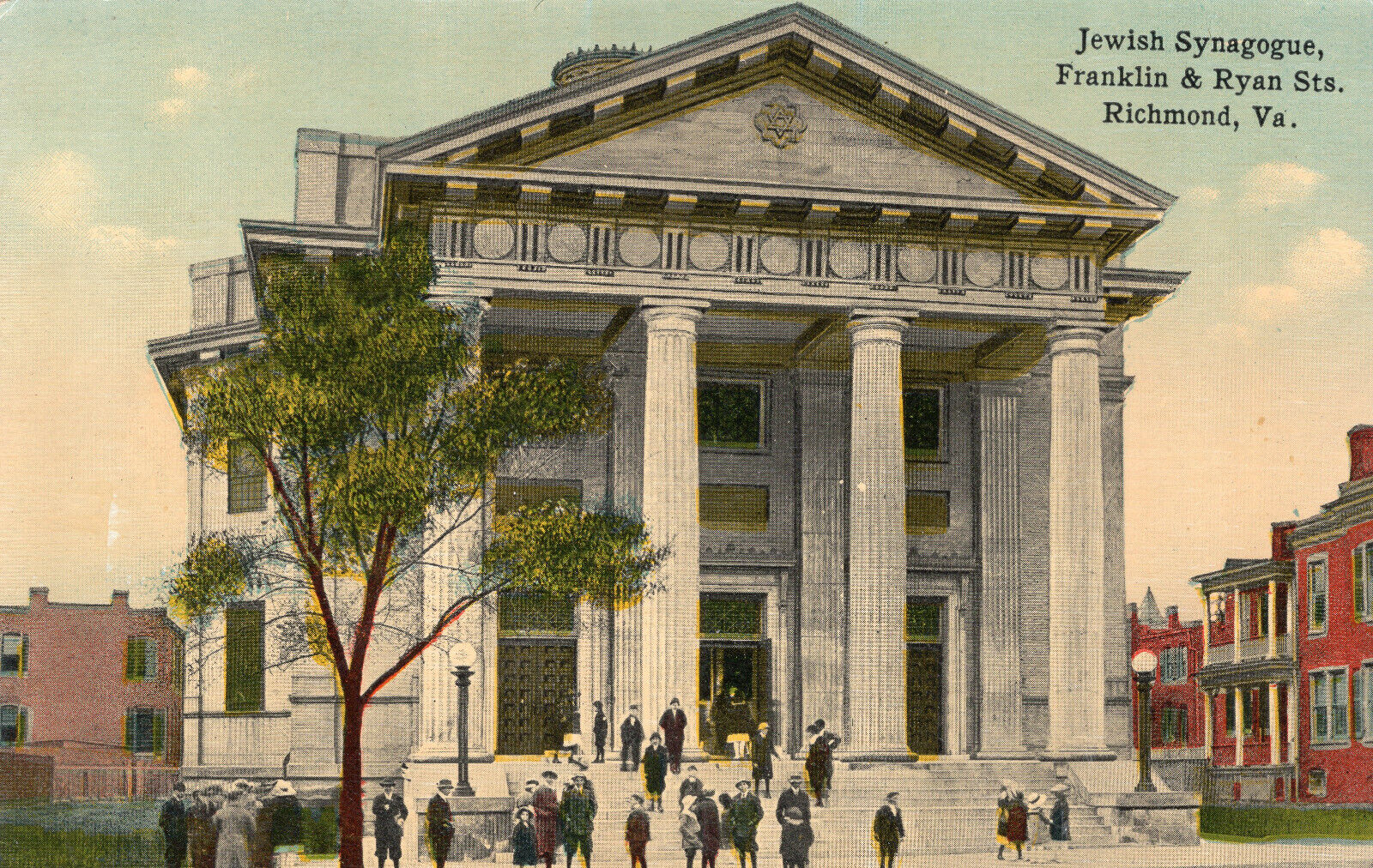 1910 Era Jewish Synagogue Richmond VA Franklin & Ryan St Publ n Baltimore MD A+