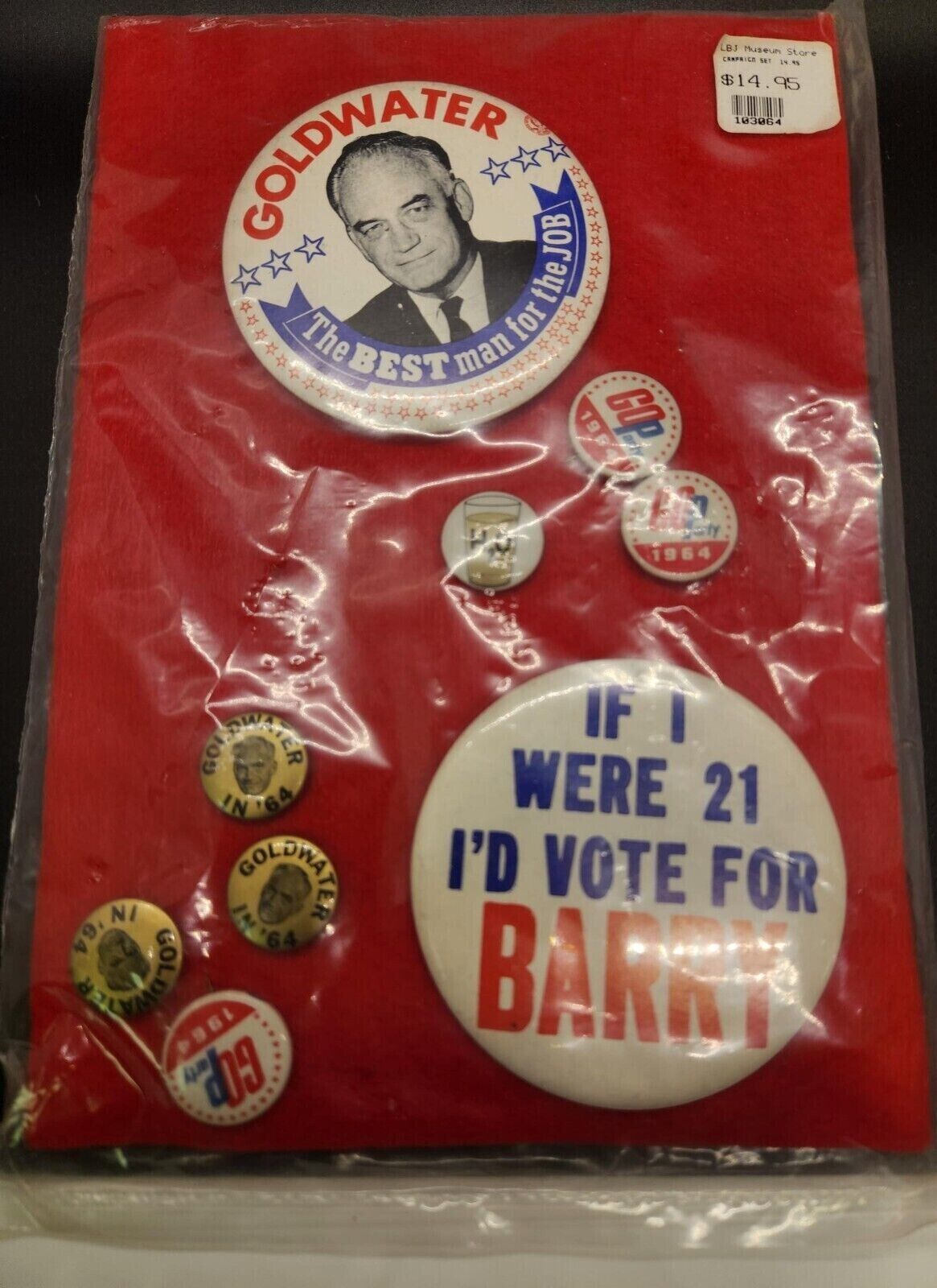 1964 Barry Goldwater Campaign Button Collection (9)