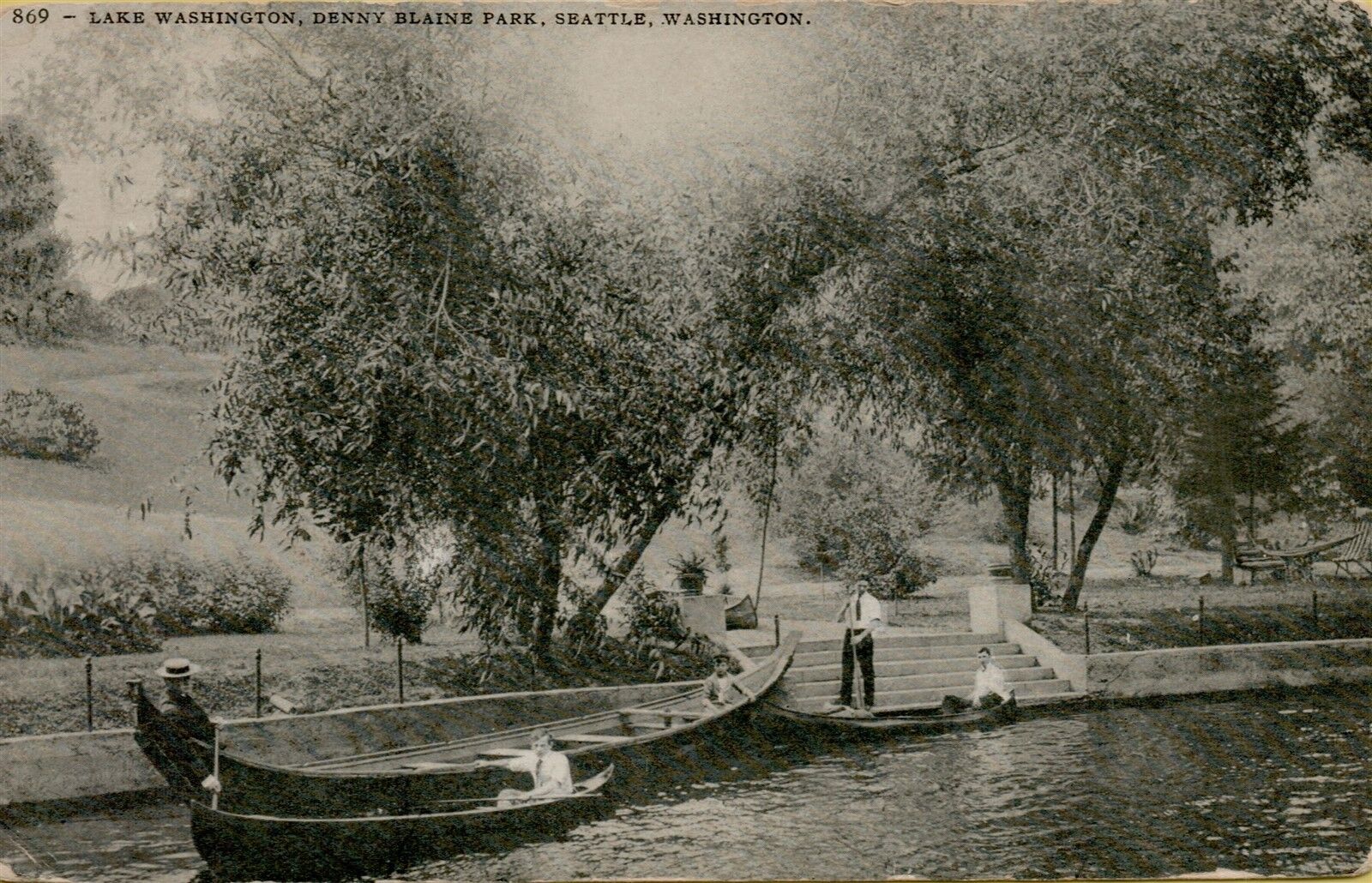 1908 Lake Washington Denny Blaine Park Seattle Washington WA Postcard D7